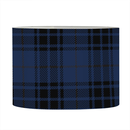 Blue And Black Tartan Pattern Print Drum Lamp Shade