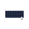 Blue And Black Tartan Pattern Print Extended Mouse Pad