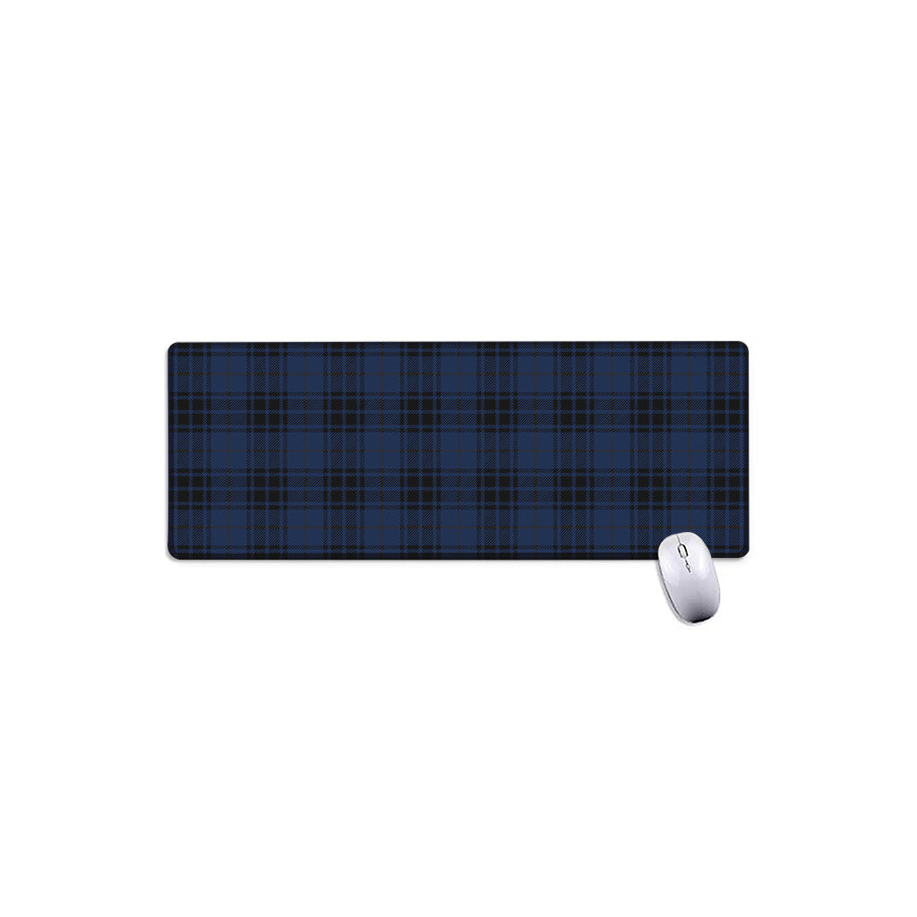 Blue And Black Tartan Pattern Print Extended Mouse Pad