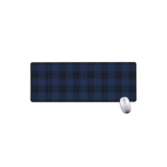 Blue And Black Tartan Pattern Print Extended Mouse Pad