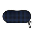 Blue And Black Tartan Pattern Print Glasses Case