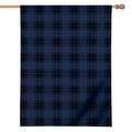 Blue And Black Tartan Pattern Print House Flag