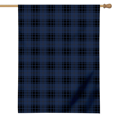 Blue And Black Tartan Pattern Print House Flag