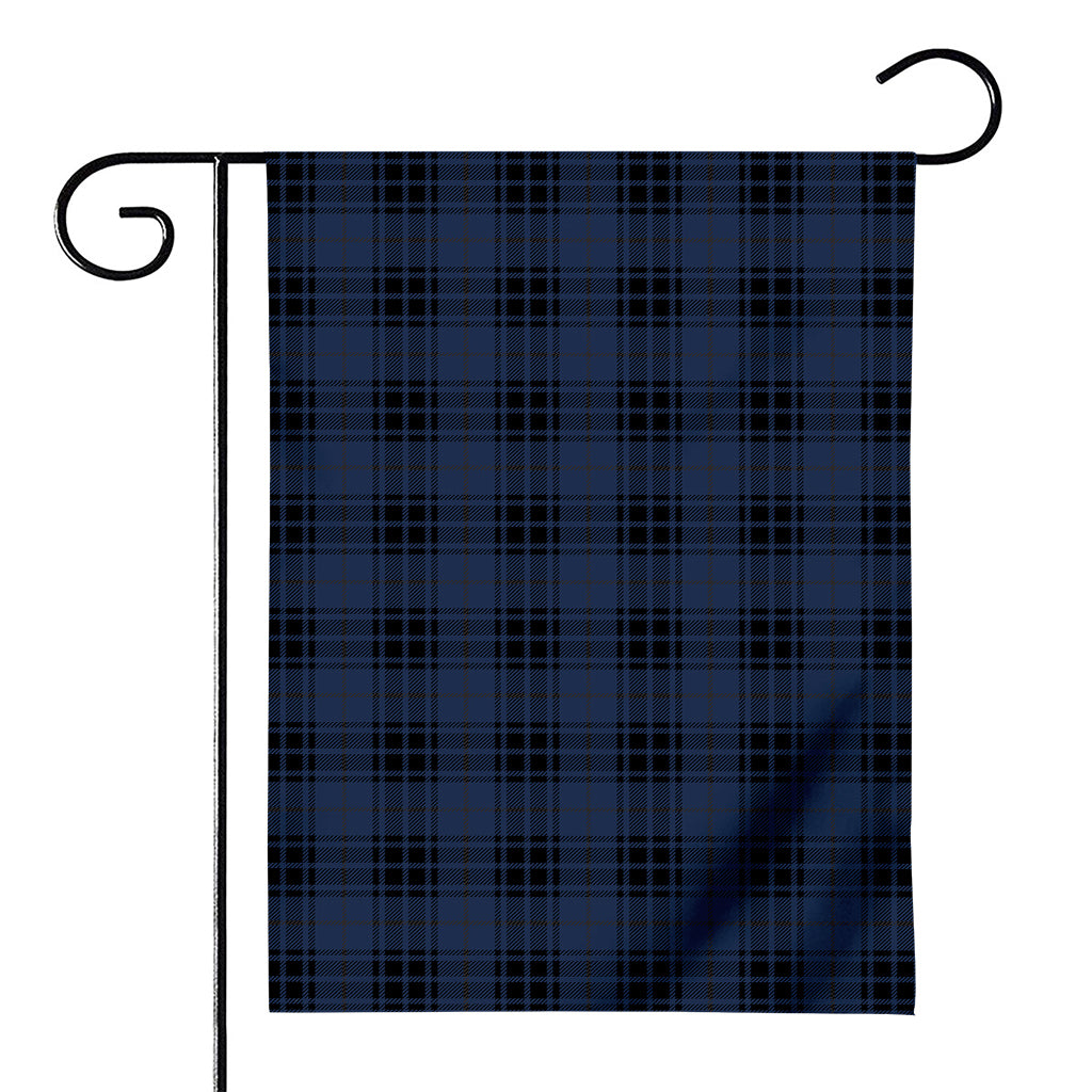 Blue And Black Tartan Pattern Print House Flag