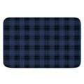 Blue And Black Tartan Pattern Print Indoor Door Mat