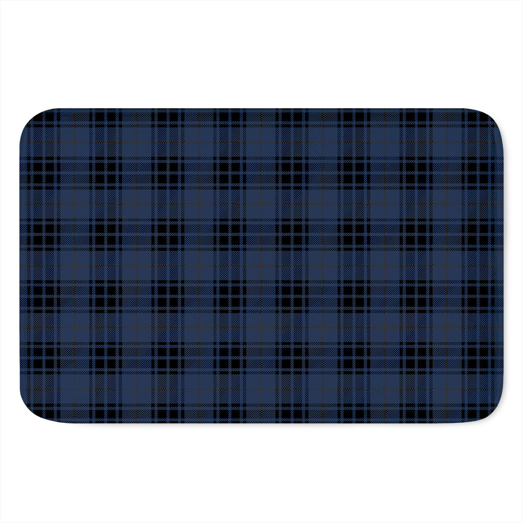 Blue And Black Tartan Pattern Print Indoor Door Mat
