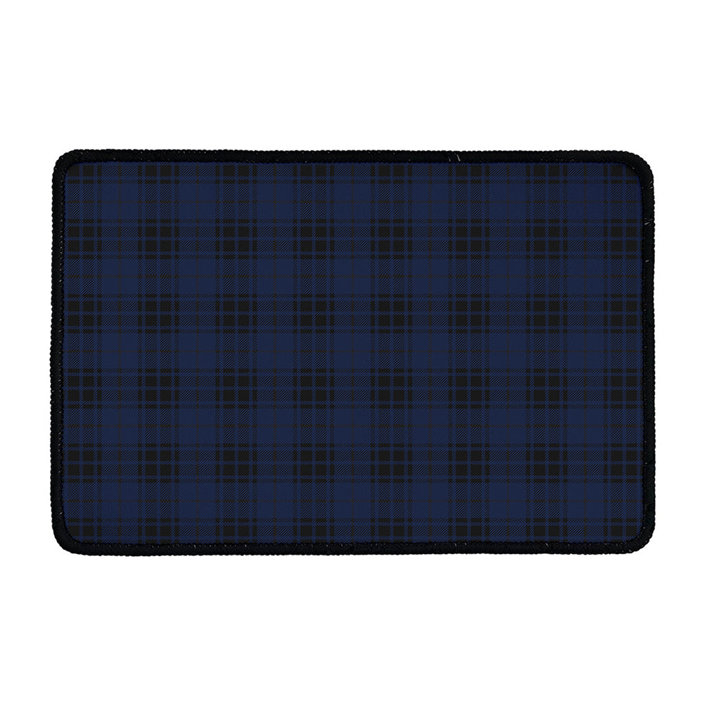 Blue And Black Tartan Pattern Print Kitchen Mat