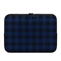 Blue And Black Tartan Pattern Print Laptop Sleeve