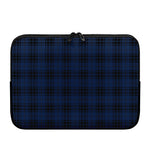 Blue And Black Tartan Pattern Print Laptop Sleeve