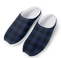 Blue And Black Tartan Pattern Print Mesh Casual Shoes