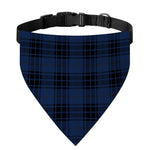 Blue And Black Tartan Pattern Print Over The Collar Dog Bandana