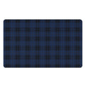 Blue And Black Tartan Pattern Print Polyester Doormat