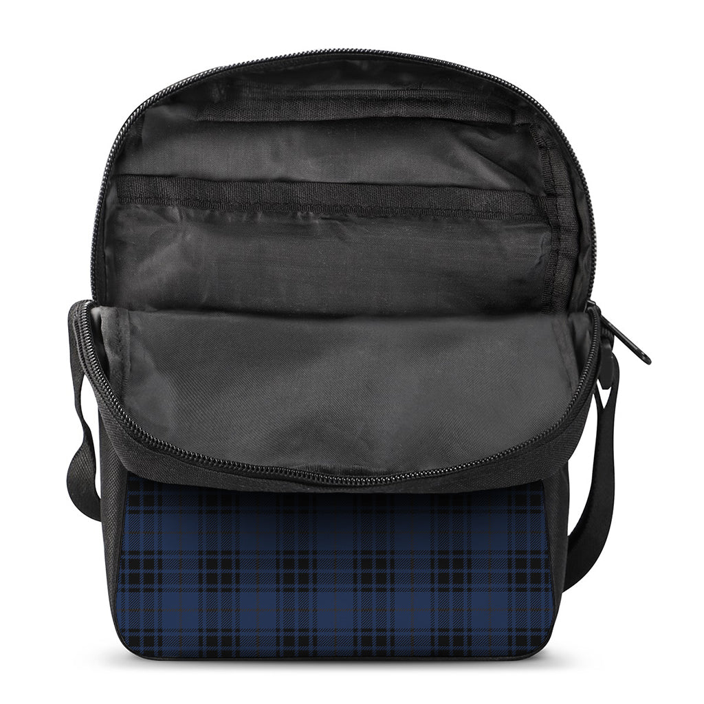 Blue And Black Tartan Pattern Print Rectangular Crossbody Bag