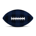 Blue And Black Tartan Pattern Print Rugby Ball