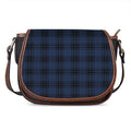Blue And Black Tartan Pattern Print Saddle Bag