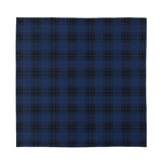 Blue And Black Tartan Pattern Print Silk Bandana