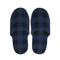 Blue And Black Tartan Pattern Print Slippers
