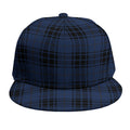 Blue And Black Tartan Pattern Print Snapback Cap