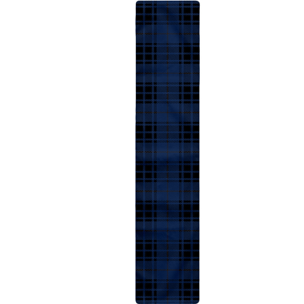 Blue And Black Tartan Pattern Print Table Runner