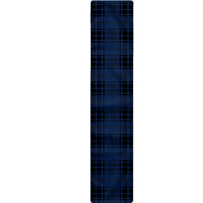 Blue And Black Tartan Pattern Print Table Runner