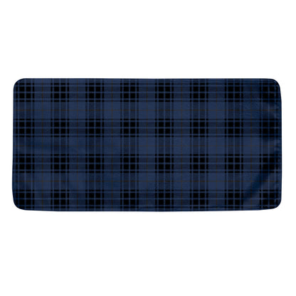 Blue And Black Tartan Pattern Print Towel