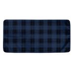 Blue And Black Tartan Pattern Print Towel