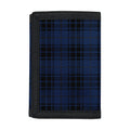 Blue And Black Tartan Pattern Print Trifold Wallet