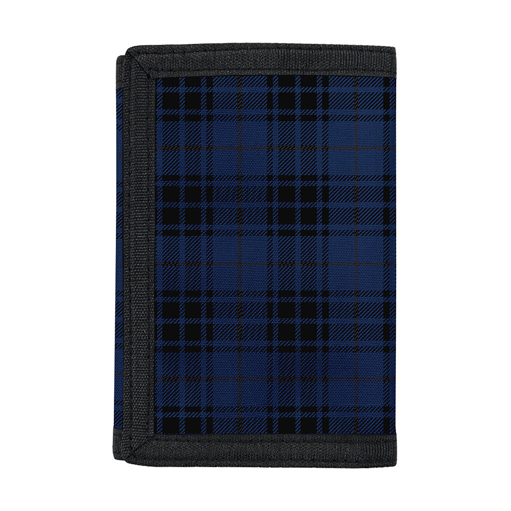 Blue And Black Tartan Pattern Print Trifold Wallet