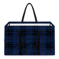 Blue And Black Tartan Pattern Print Utility Tote Bag