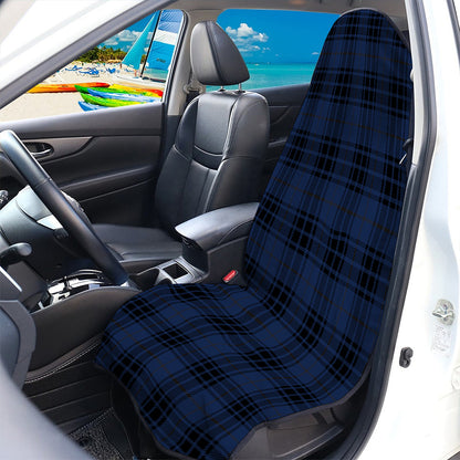 Blue And Black Tartan Pattern Print Waterproof Car Seat Cover
