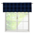 Blue And Black Tartan Pattern Print Window Valance