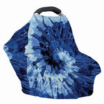 Blue And Black Tie Dye Print Baby Seat Cover