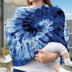 Blue And Black Tie Dye Print Baby Seat Cover