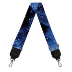 Blue And Black Tie Dye Print Bag Strap