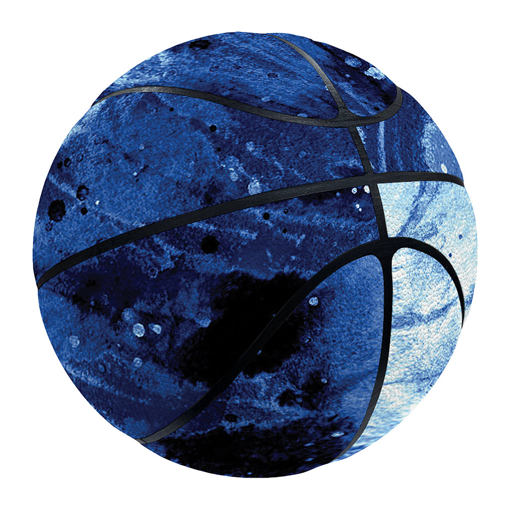 Blue And Black Tie Dye Print Basketball