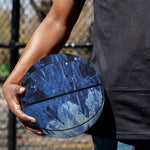 Blue And Black Tie Dye Print Basketball