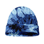 Blue And Black Tie Dye Print Beanie