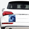Blue And Black Tie Dye Print Car Sticker