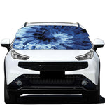 Blue And Black Tie Dye Print Car Windshield Snow Cover