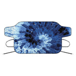 Blue And Black Tie Dye Print Car Windshield Snow Cover