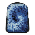 Blue And Black Tie Dye Print Casual Backpack