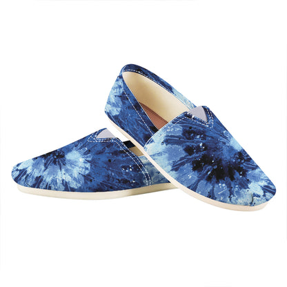 Blue And Black Tie Dye Print Casual Shoes