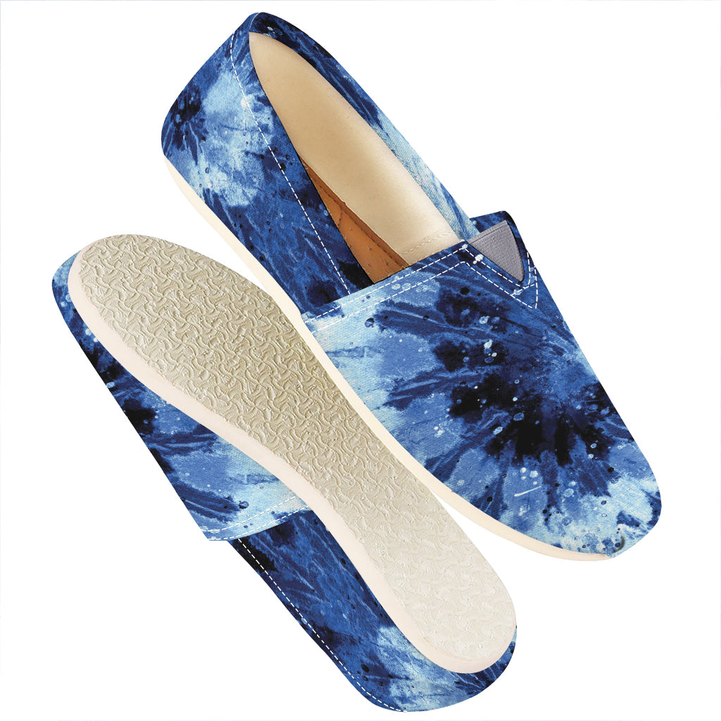 Blue And Black Tie Dye Print Casual Shoes