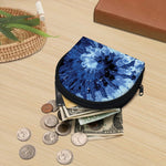 Blue And Black Tie Dye Print Coin Purse