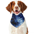 Blue And Black Tie Dye Print Dog Bandana
