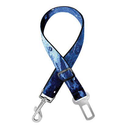 Blue And Black Tie Dye Print Dog Seat Belt
