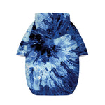 Blue And Black Tie Dye Print Dog Zip Up Hoodie