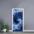 Blue And Black Tie Dye Print Door Sticker