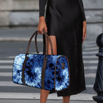 Blue And Black Tie Dye Print Duffle Bag