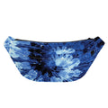 Blue And Black Tie Dye Print Fanny Pack